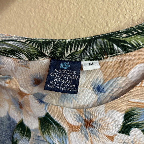Hibiscus Collection Hawaii Floral Paradise Sleeveless Maxi Dress size M - Picture 4 of 9
